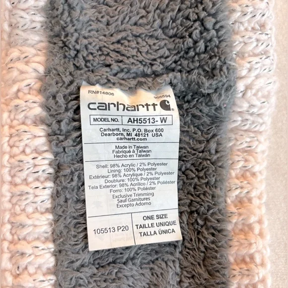 Carhartt Women’s Pink Knit Sherpa-Lined Headband - Picture 6 of 11